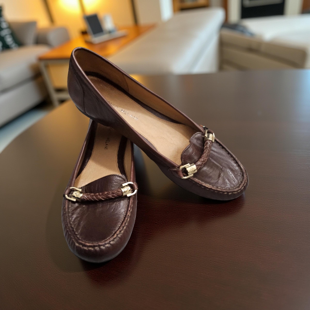 Preloved Antonio Melani Brown Leather Loafers